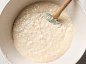 banana pancake batter in a bowl