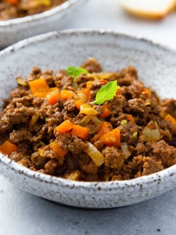 taco meat in a bowl