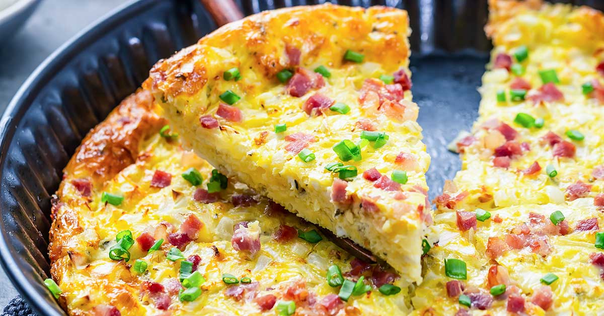 Pinch Of Nom - Crustless Quiche With Cottage Cheese