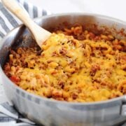 skillet of American goulash