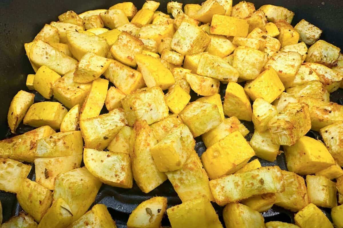 summer squash slices in the air fryer
