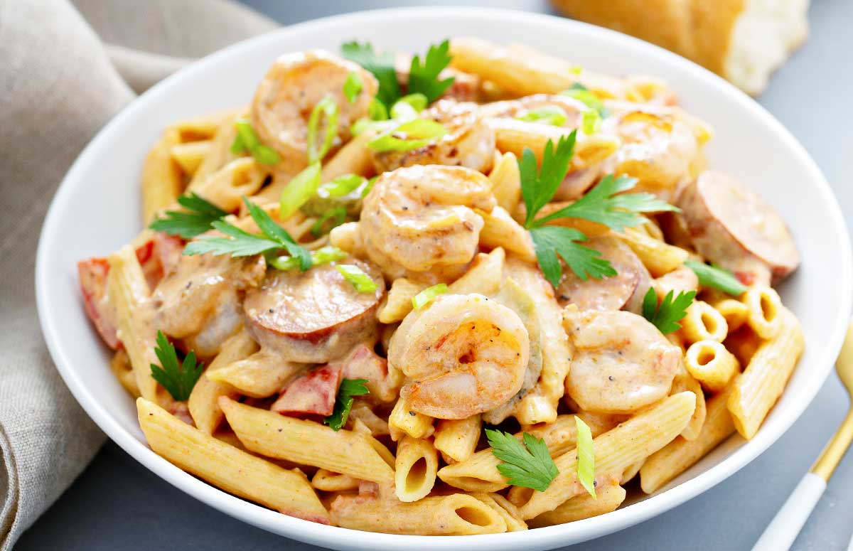 cajun shrimp & sausage pasta