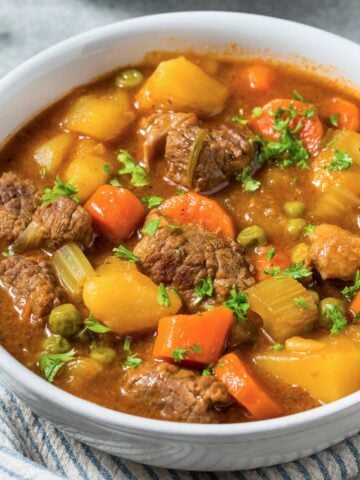 Beef stew with carrots and potatoes