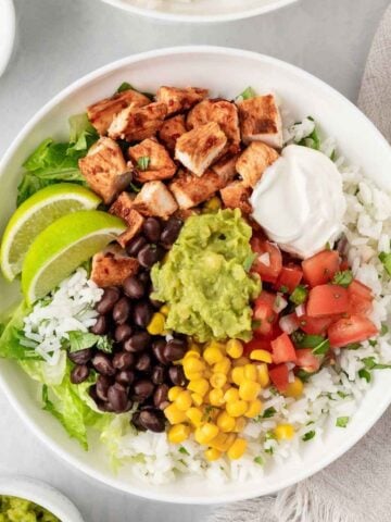 large chipotle chicken burrito bowl