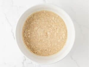 oatmeal pancake batter in a bowl