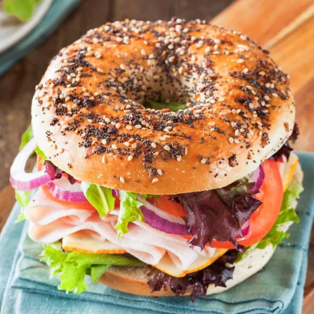 Everything bagel sandwich