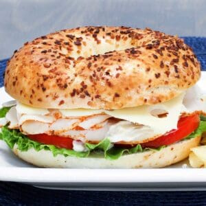 turkey bagel sandwich