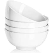 set of 4 white chili bowls
